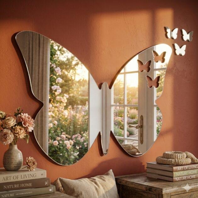 مرٍآة فراشة كبيرة